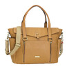 Emma Leather Diaper Bag, Tan - Diaper Bags - 1 - thumbnail