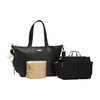Noa Leather Diaper Bag, Black - Diaper Bags - 3