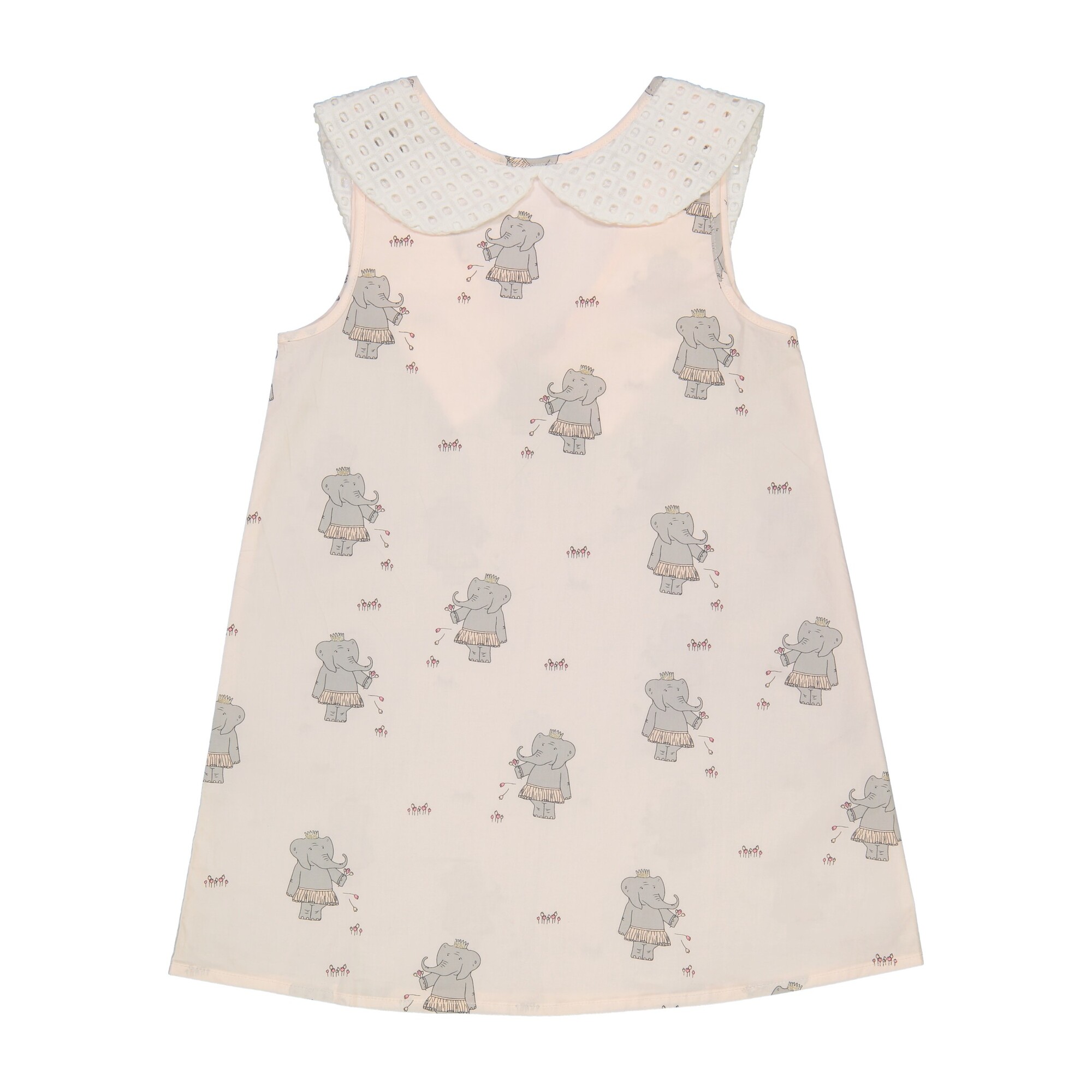 Petit Peony Peter Pan Collar Dress Elephant 3 deals