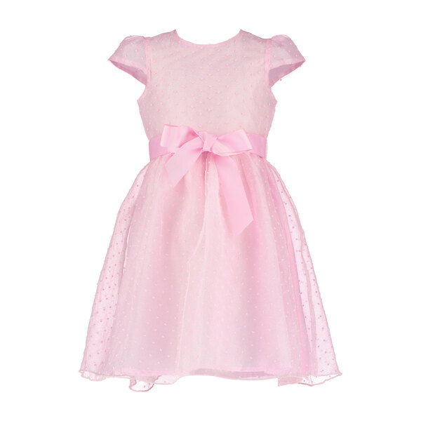 Organza Spot Party Dress, Pale Pink