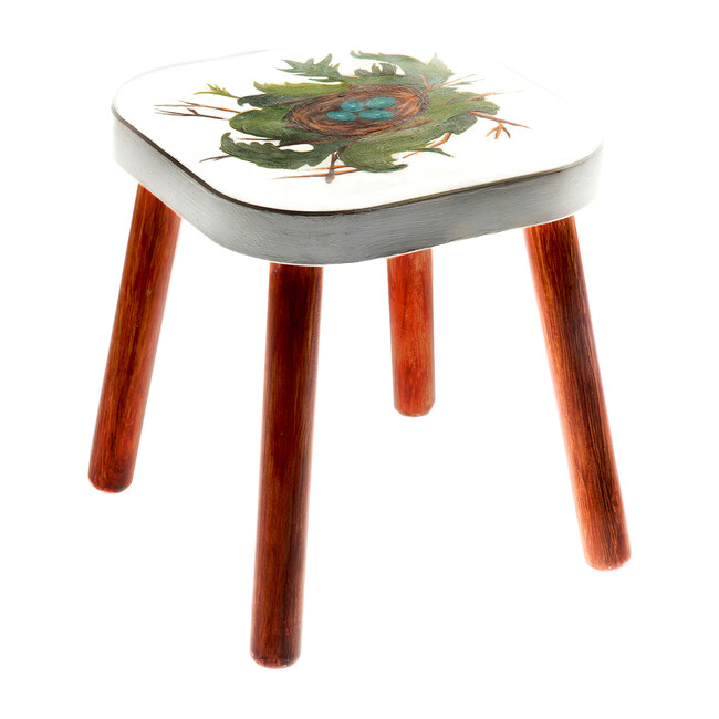 Handpainted Wooden Stool, Maggie's Nest - Kids Seating - 1