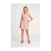 Millie Overall Dress, Blush Pink Twill - Play Dresses - 3