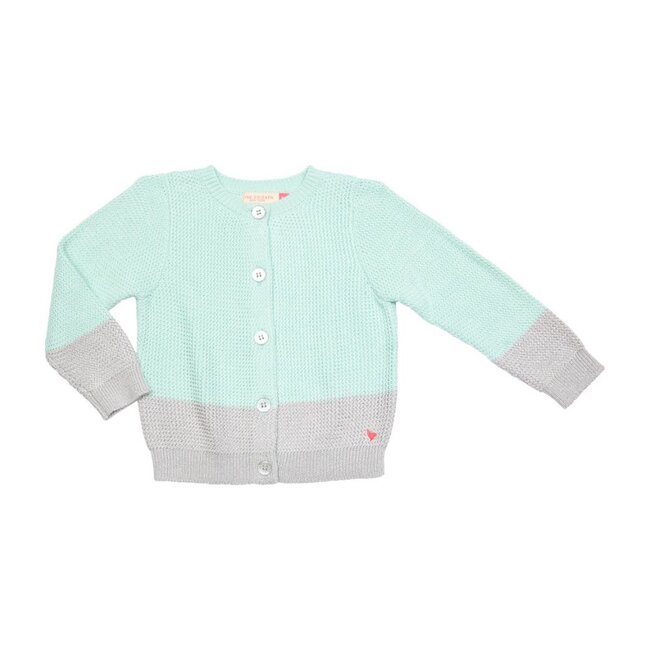 Maude Color Block Sweater, Wan Blue - Sweaters - 1