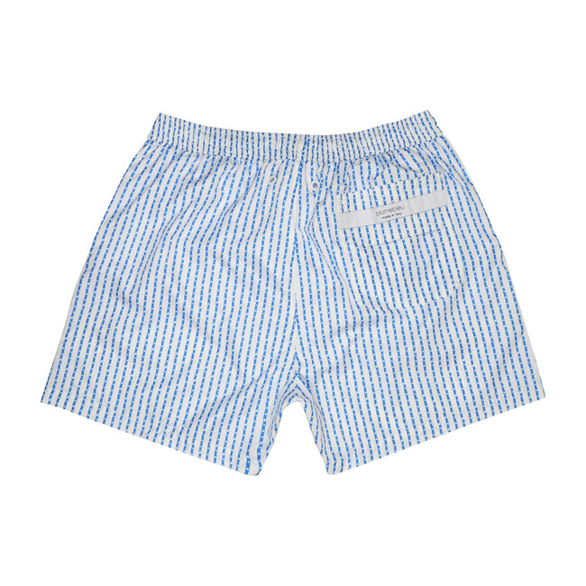 Theo Men's Swim Trunk, Blue Stripe - Swim Trunks - 2