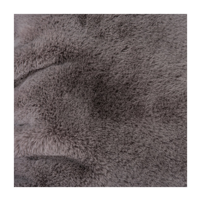 Rabbit Faux Fur Storage Floof, Slate - Decorative Pillows - 4