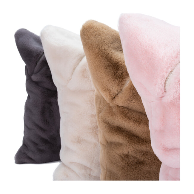 Rabbit Faux Fur Storage Floof, Slate - Decorative Pillows - 5