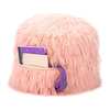 Himalaya Faux Fur Storage Pouf, Dusty Blush