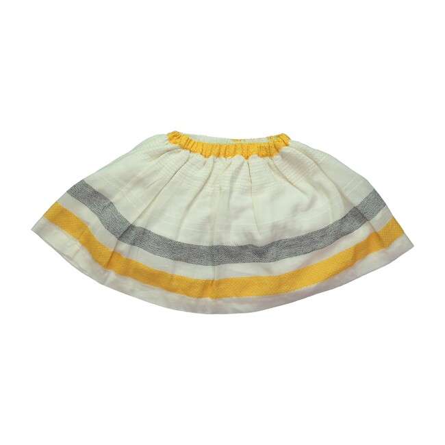 Trapeze Skirt, Lacery Yellow - Skirts - 1