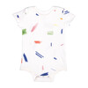 Short Sleeve Onesie, Multi Doodle - Onesies - 1 - thumbnail