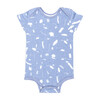 Short Sleeve Onesie, Blue Doodle - Onesies - 1 - thumbnail