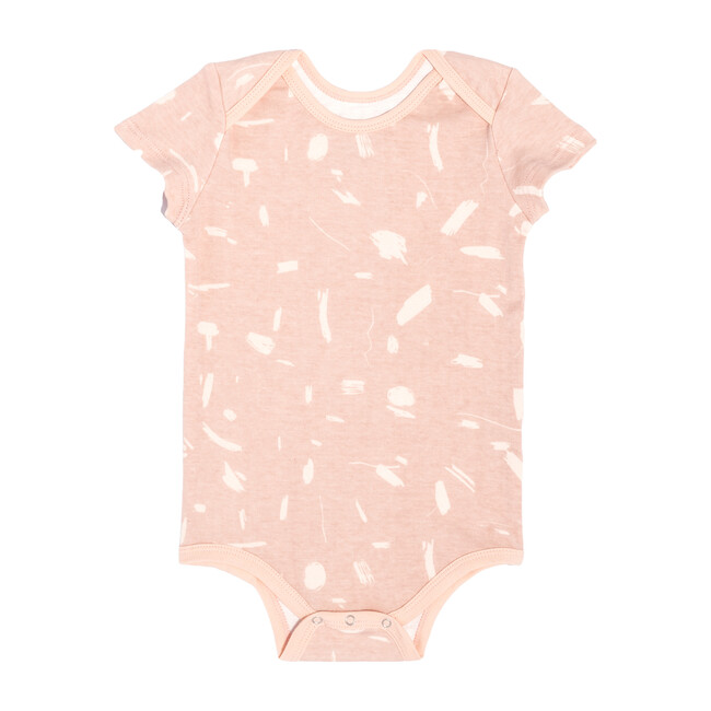 Short Sleeve Onesie, Pink Doodle - Onesies - 1