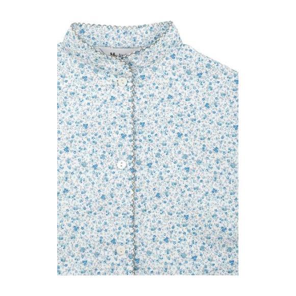 Liberty Pajamas, Blue Floral - Kids Girl Clothing Sleepwear - Maisonette