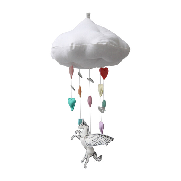 LUXE Alicorn Rainbow Mobile, Gold Heart