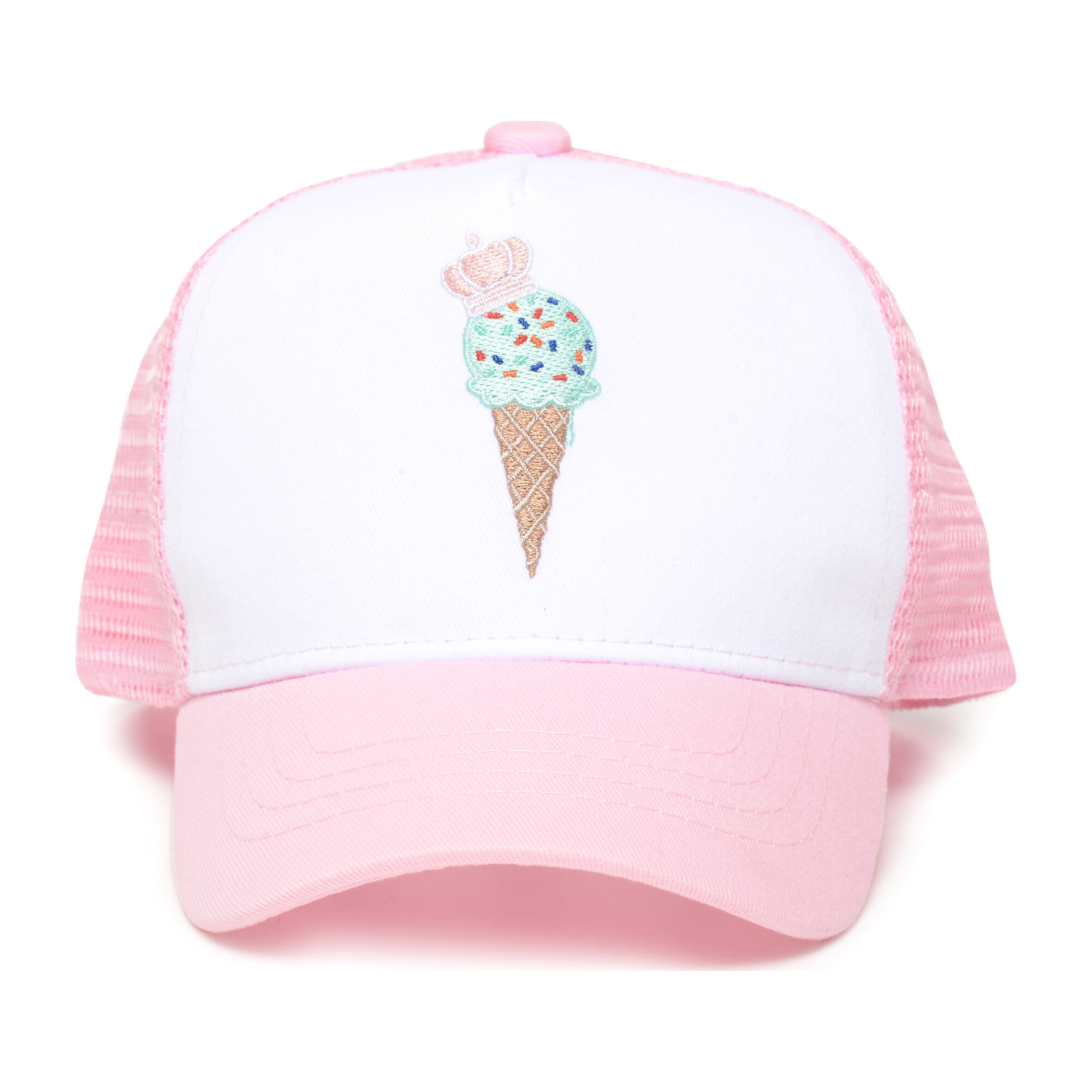 Ice Cream Sun Hat, Pink Baby Girl Accessories Hats & Mittens