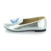 Chloe's Embroidered Patch Smoking Slipper, Silver Metallic - Loafers - 2