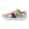 Olivia Side Stripe Sneaker, Gold Glitter - Sneakers - 2