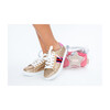 Olivia Side Stripe Sneaker, Gold Glitter - Sneakers - 4