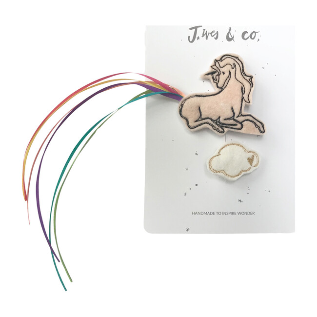 Unicorn Hair Clip Set, Pink