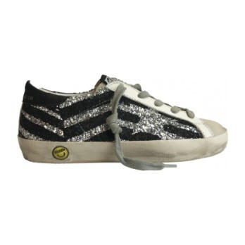 Big Kids Superstar Sneaker, Silver Glitter - Sneakers - 1