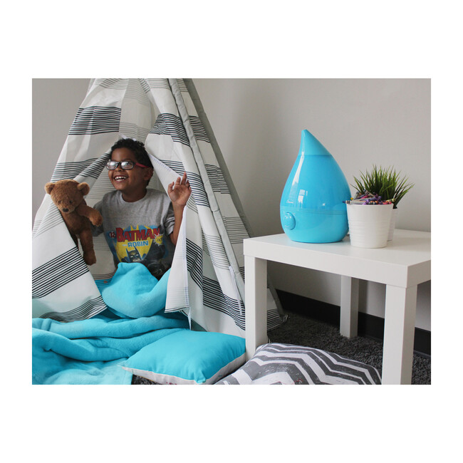 Ultrasonic Cool Mist Drop Shape Humidifier, Blue