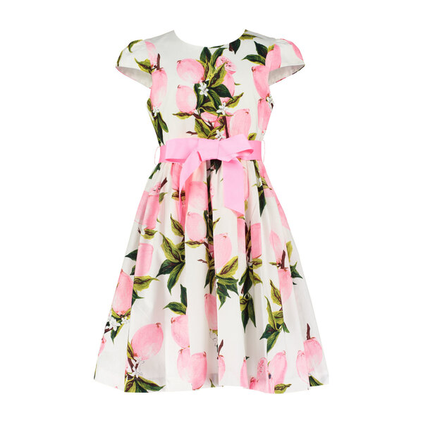 Cotton Pink Fruit Party Dress, White - Kids Girl Clothing Dresses ...