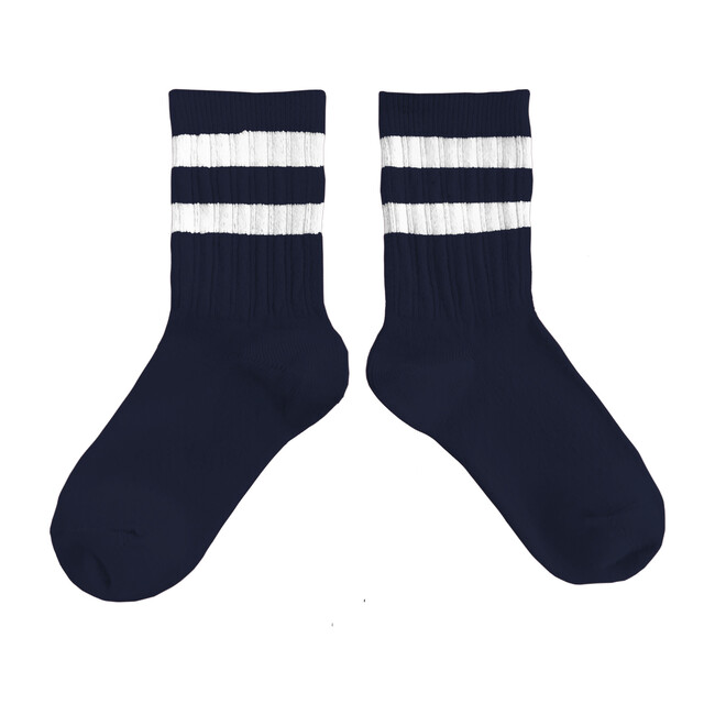 Collégien Varsity Socks, Navy - Socks - 1
