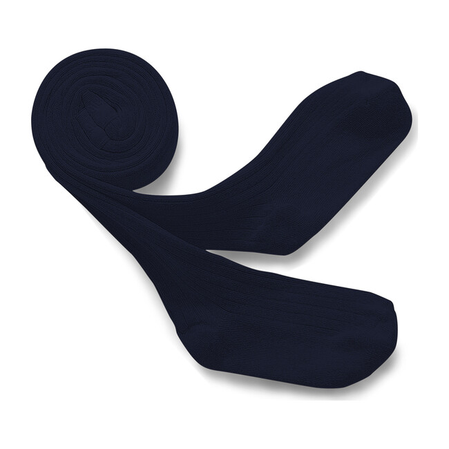 Collégien Ribbed Tights, Navy