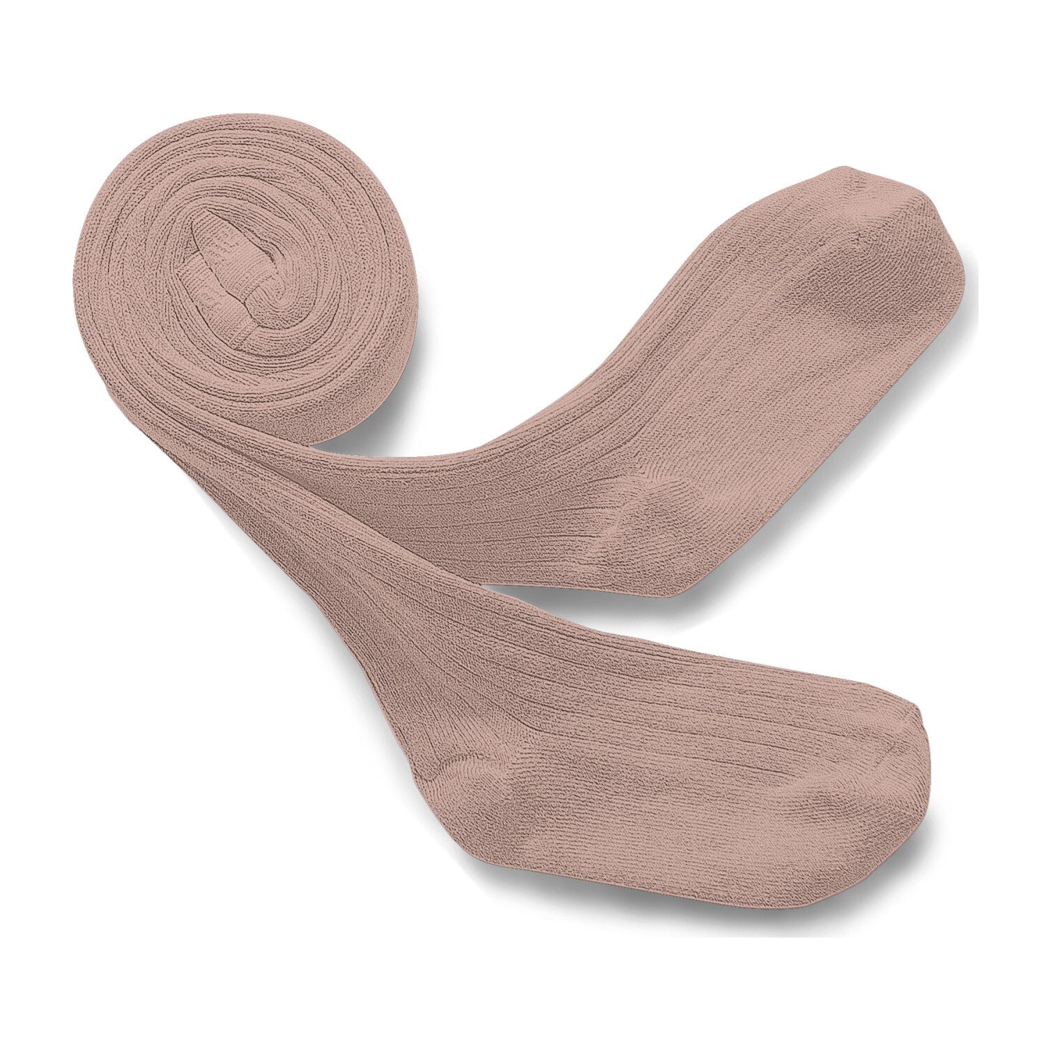 Collégien Ribbed Tights, Blush