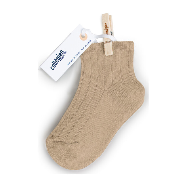 Collégien Ankle Socks, Taupe - Socks - 1