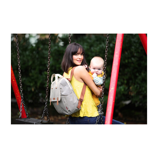 Robyn Convertible Diaper Backpack, Navy Stripe - Diaper Bags - 6