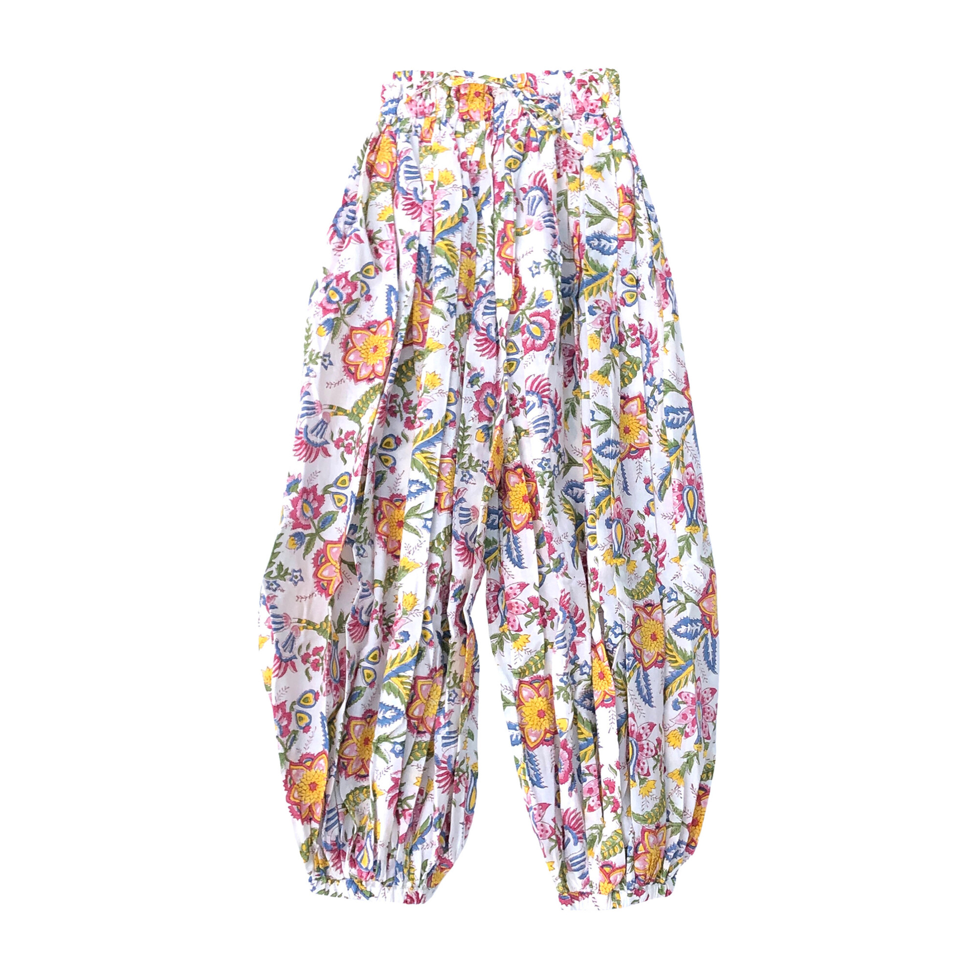 Balloon Pant, Rainbow Floral Kids Girl Clothing Pants