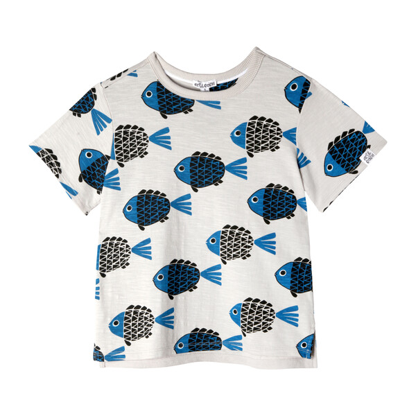 Noah T-Shirt, Grey Fish