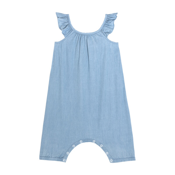 Annabelle Romper, Light Chambray