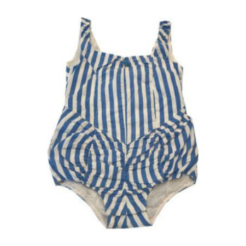 Striped Sunsuit, Sky - One Pieces - 1