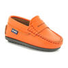 Toddler Penny Mocassin in Smooth Leather, Orange - Slip Ons - 4
