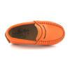 Toddler Penny Mocassin in Smooth Leather, Orange - Slip Ons - 5