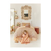 Wool Pom Pom Throw Blanket, Peach - Blankets - 2