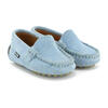 Baby Plain Vamp Mocassin in Suede, Sky Blue - Slip Ons - 2