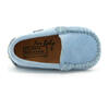 Baby Plain Vamp Mocassin in Suede, Sky Blue - Slip Ons - 5