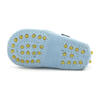 Baby Plain Vamp Mocassin in Suede, Sky Blue - Slip Ons - 6