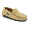 Plain Vamp Mocassin in Grainy Leather, Beige - Slip Ons - 4