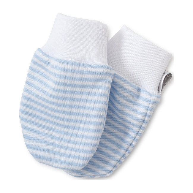 Simple Stripe Mitts, Blue