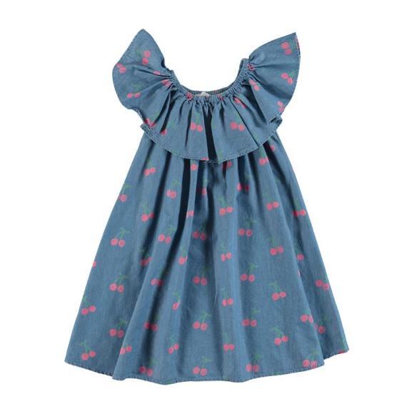 Stella McCartney Kids Cherry Chambray Pinafore Dress 12 Months