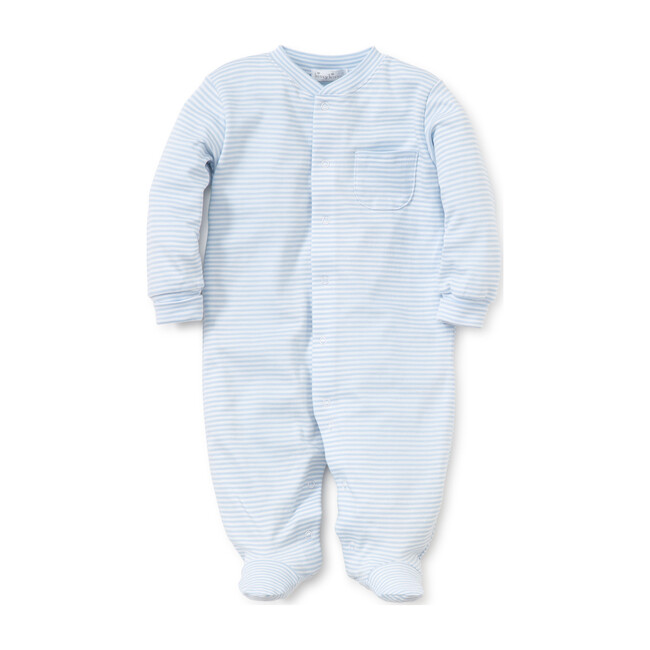 Simple Stripe Footie, Blue