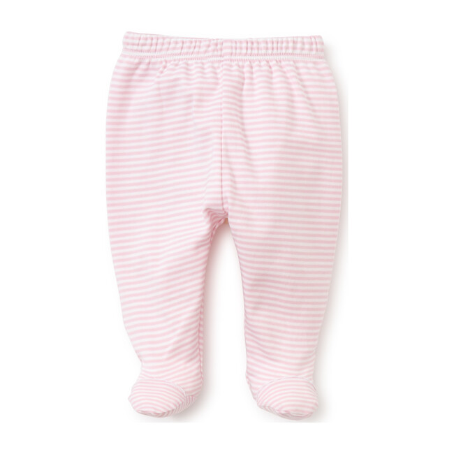 Simple Stripe Footed Pant, Pink