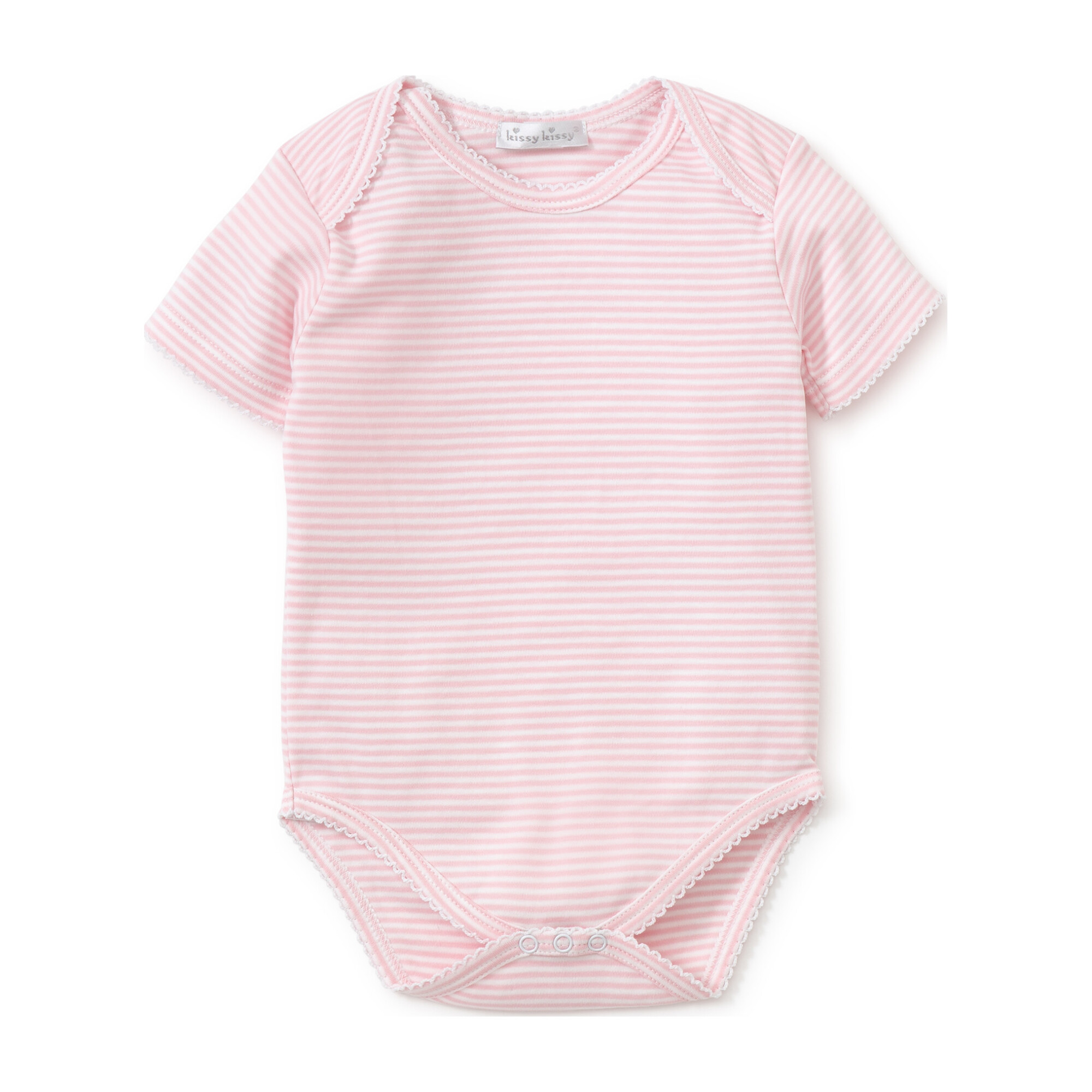 Simple Stripe Onesie, Pink - Baby Girl Clothing Rompers - Maisonette
