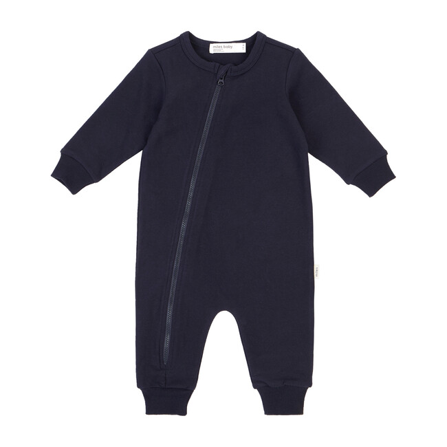 Miles Basic Playsuit, Navy - Miles Baby Rompers | Maisonette