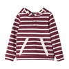 Striped Hooded Sweatshirt, Red - Sweatshirts - 1 - thumbnail