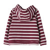 Striped Hooded Sweatshirt, Red - Sweatshirts - 2