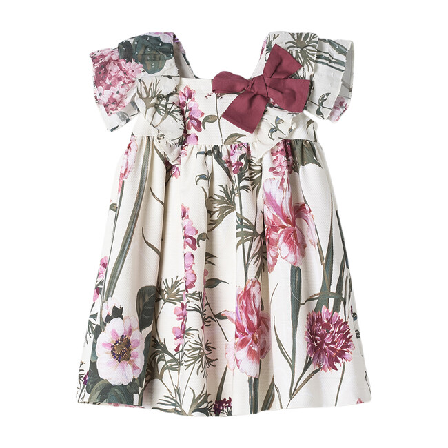 Floral Ruffle Sleeve Dress - Ceremonial Dresses - 1